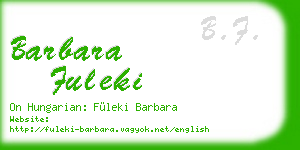 barbara fuleki business card