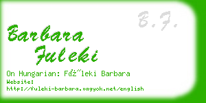 barbara fuleki business card